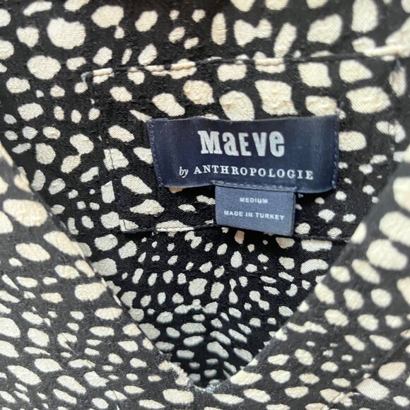 Maeve By Anthropologie Black & White Abstract Print‎ Dress- Sz. M - Picture 2 of 4